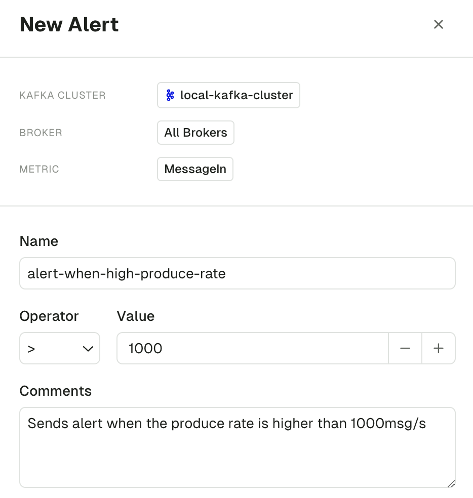 Create a Broker Alert